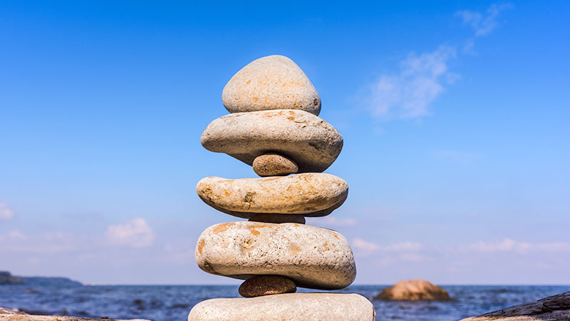 Rocks stacked on eachother